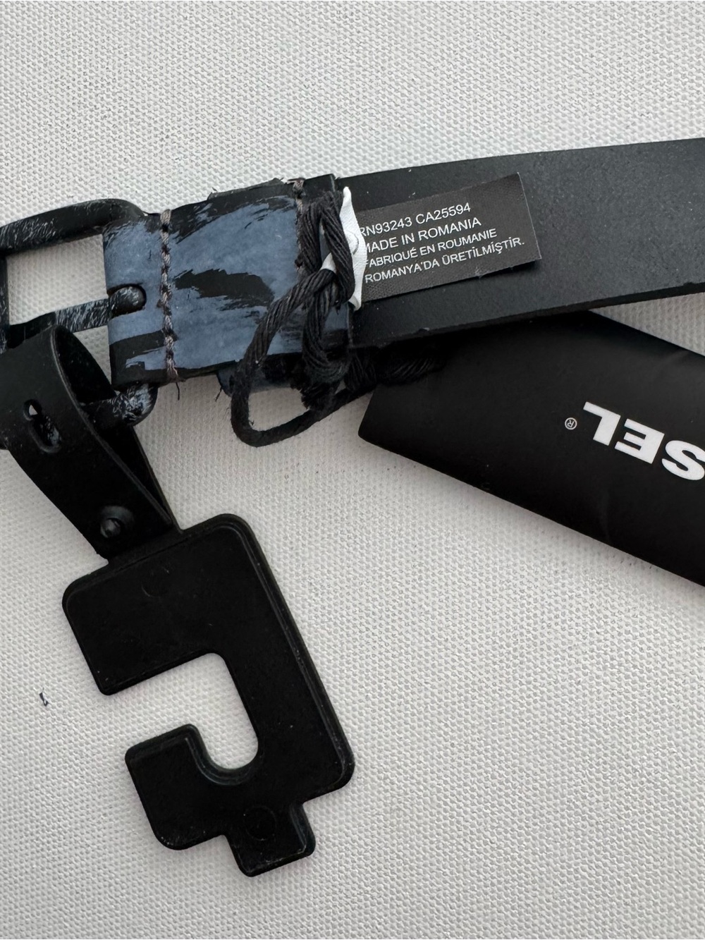 Diesel B-LONG Belt Black Blue Sz 78 NWT - Picture 8 of 10